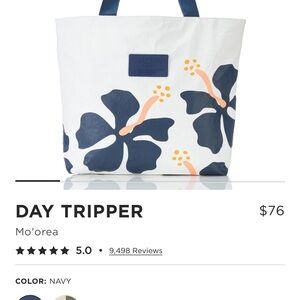 ALOHA Collection Day Tripper Tote - Navy Hibiscus